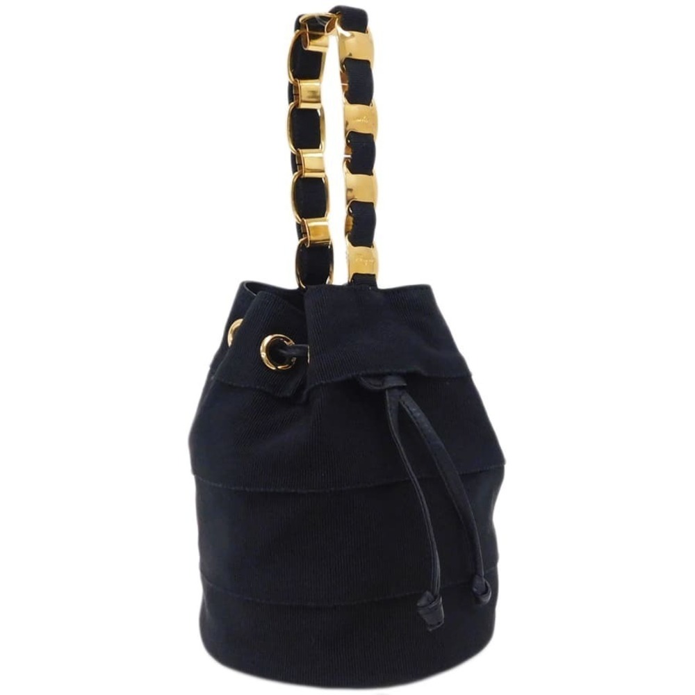 Salvatore Ferragamo Vara Handbag Pouch Clutch Black